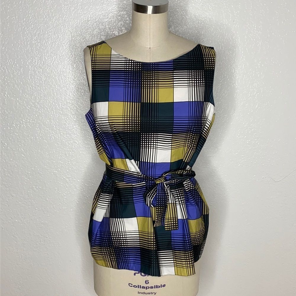 MARNI geometric print vintage retro 60s style top